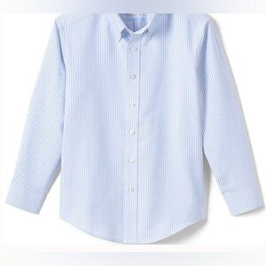 Lands' End Boys Long Sleeve Stripe Oxford Dress Shirt size 16
